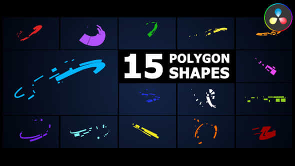 Polygon Shapes Davinci Resolve - VideoHive 50406223