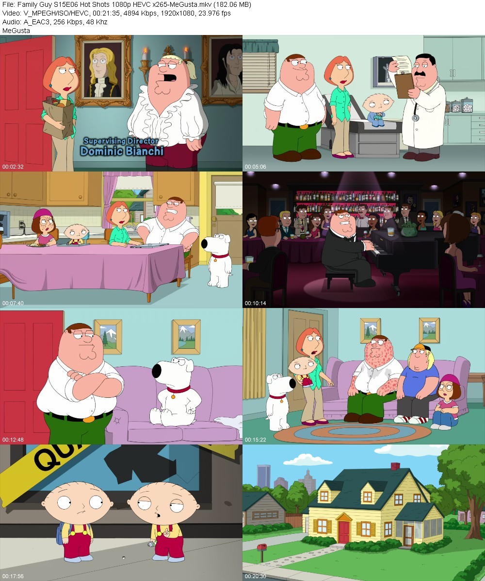 Family Guy S15E06 Hot Shots 1080p HEVC x265-MeGusta