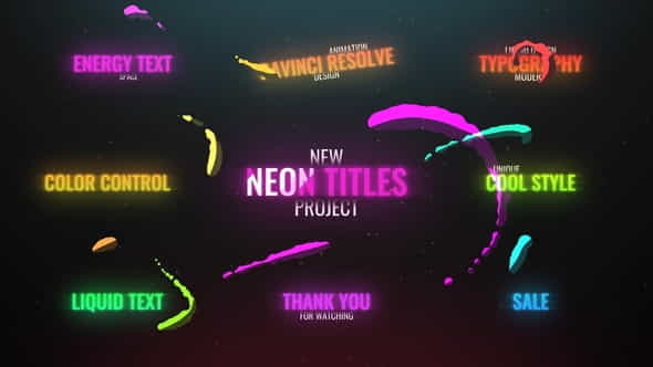 Neon Liquid Titles - VideoHive 31018681