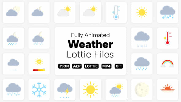 Weather Lottie Files - VideoHive 40365362