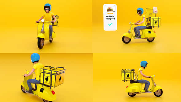 Delivery ServiceFood Scooter - VideoHive 38915525
