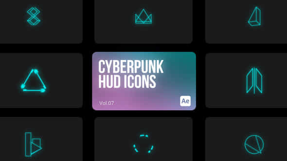 Cyberpunk HUD Icons - VideoHive 44172712