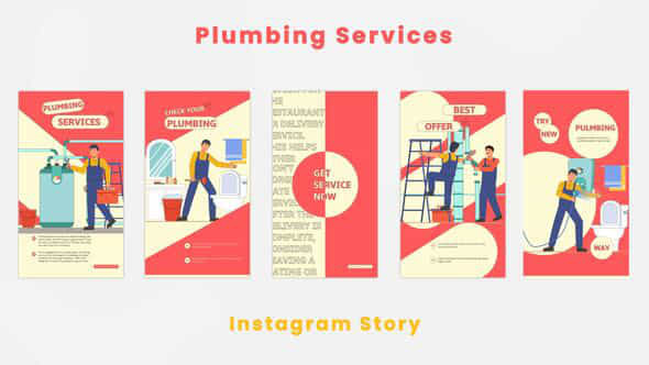 Plumbing Services Instagram Story - VideoHive 44419958