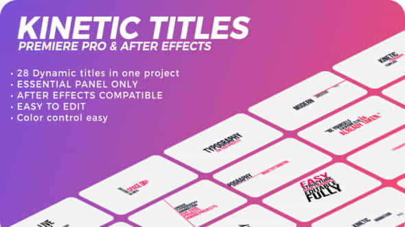 Kinetic Titles | Duration Control - VideoHive 21623334