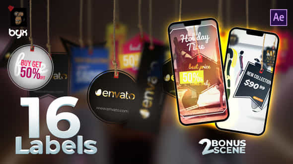 Swinging Tags - VideoHive 37105746