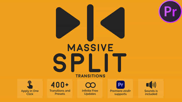 Massive Split Transitions - VideoHive 47635765