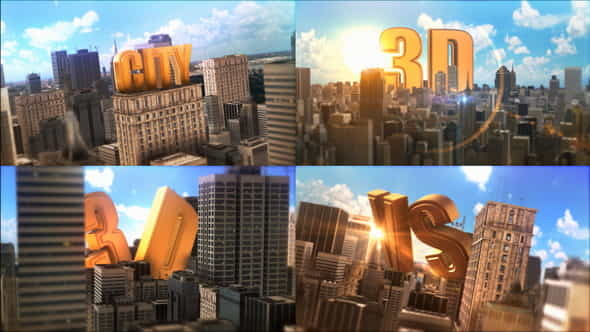 Epic Golden Title In City - VideoHive 22060050