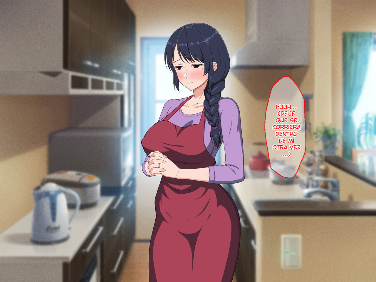 [Haruharutei] Sabishigari Bijin Haha wa Musuko to no Aiyoku Sex ni Oboreru [Spanish]