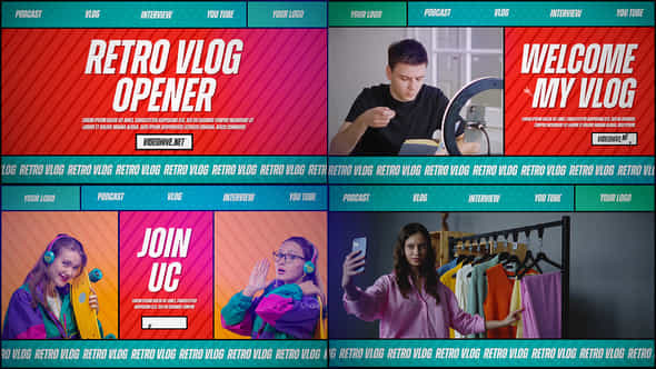 Retro Vlog Opener - VideoHive 51639583