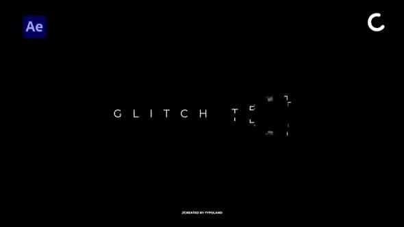 Glitch Text Animations - VideoHive 35963685