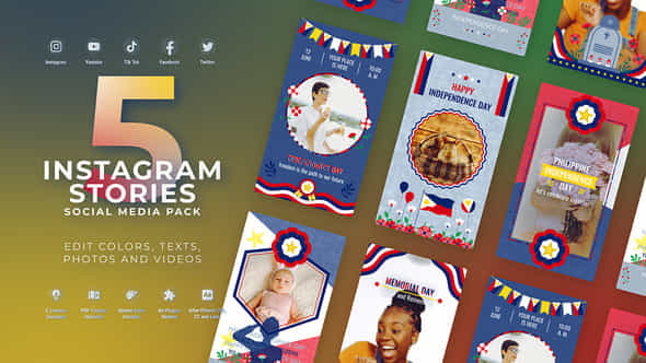 Philippine National Day Instagram Stories Filipino Independence Flag Day Mogrt Premiere Pro - VideoHive 52384470