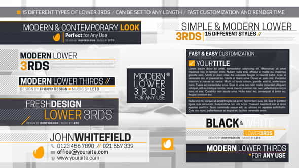 Modern And Simple Lower Thirds - VideoHive 11628877