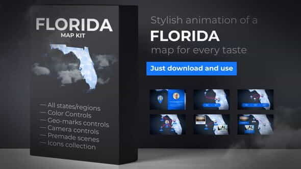 Florida Map - Florida Map - VideoHive 27817848