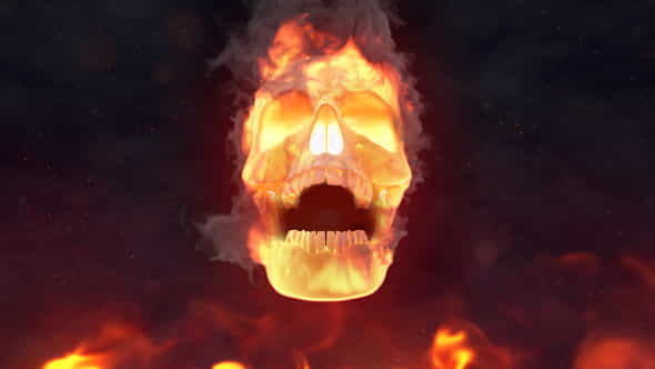 Fire Skull Logo Reveal - VideoHive 24509656