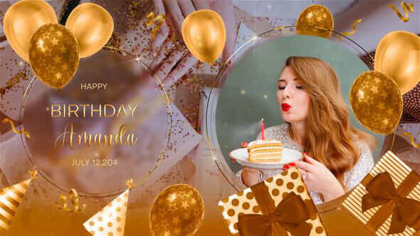 Happy Birthday Gold - VideoHive 53265524