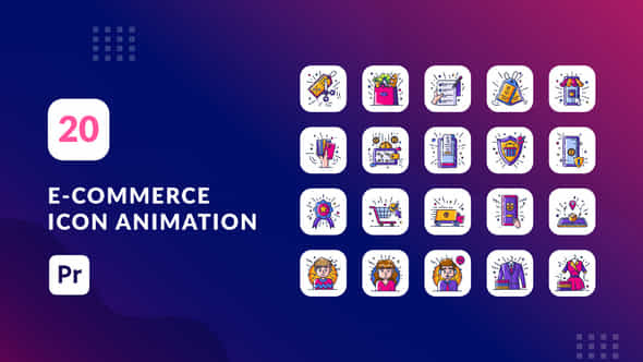 E-Commerce Animation Icons - VideoHive 38212381