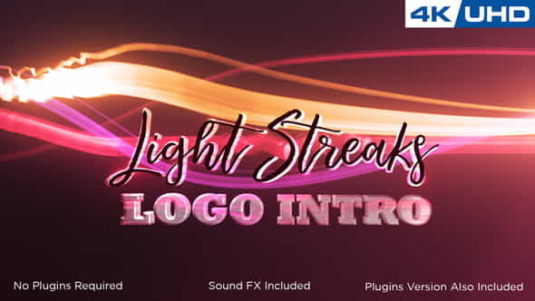 Light Streaks Logo Intro - VideoHive 23219539