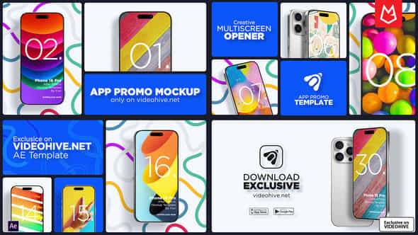 Modern Mobile Phone Mockup Template Multiscreen Display For App Previews And Ui Design - VideoHive 57951247