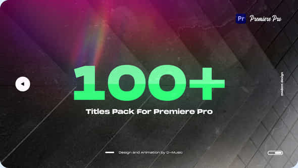 100 Minimal Titles For Premiere Pro - VideoHive 22372625