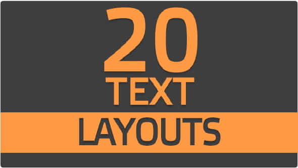 20 Text Layouts - VideoHive 10108617
