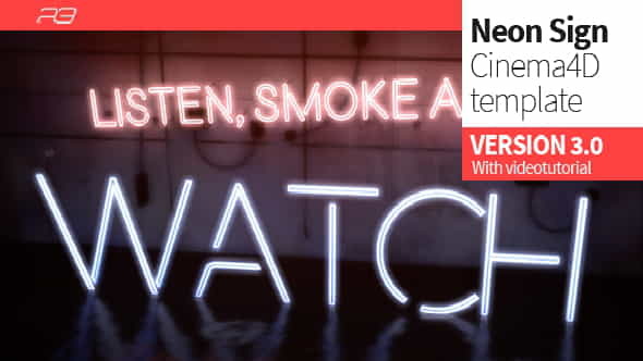 Neon Sign Cinema4D Template - VideoHive 15242869