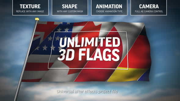Unlimited 3D Flags - VideoHive 25557629