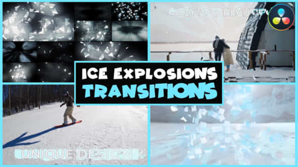 Ice Explosions Transitions Davinci Resolve - VideoHive 49776892