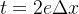t=2e\Delta x
