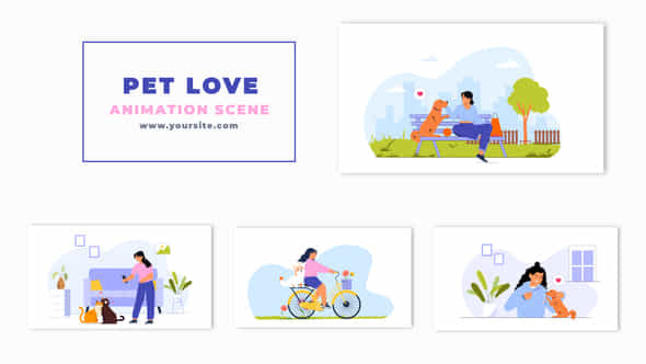 Vector Pet Lover Animation Scene - VideoHive 47250939