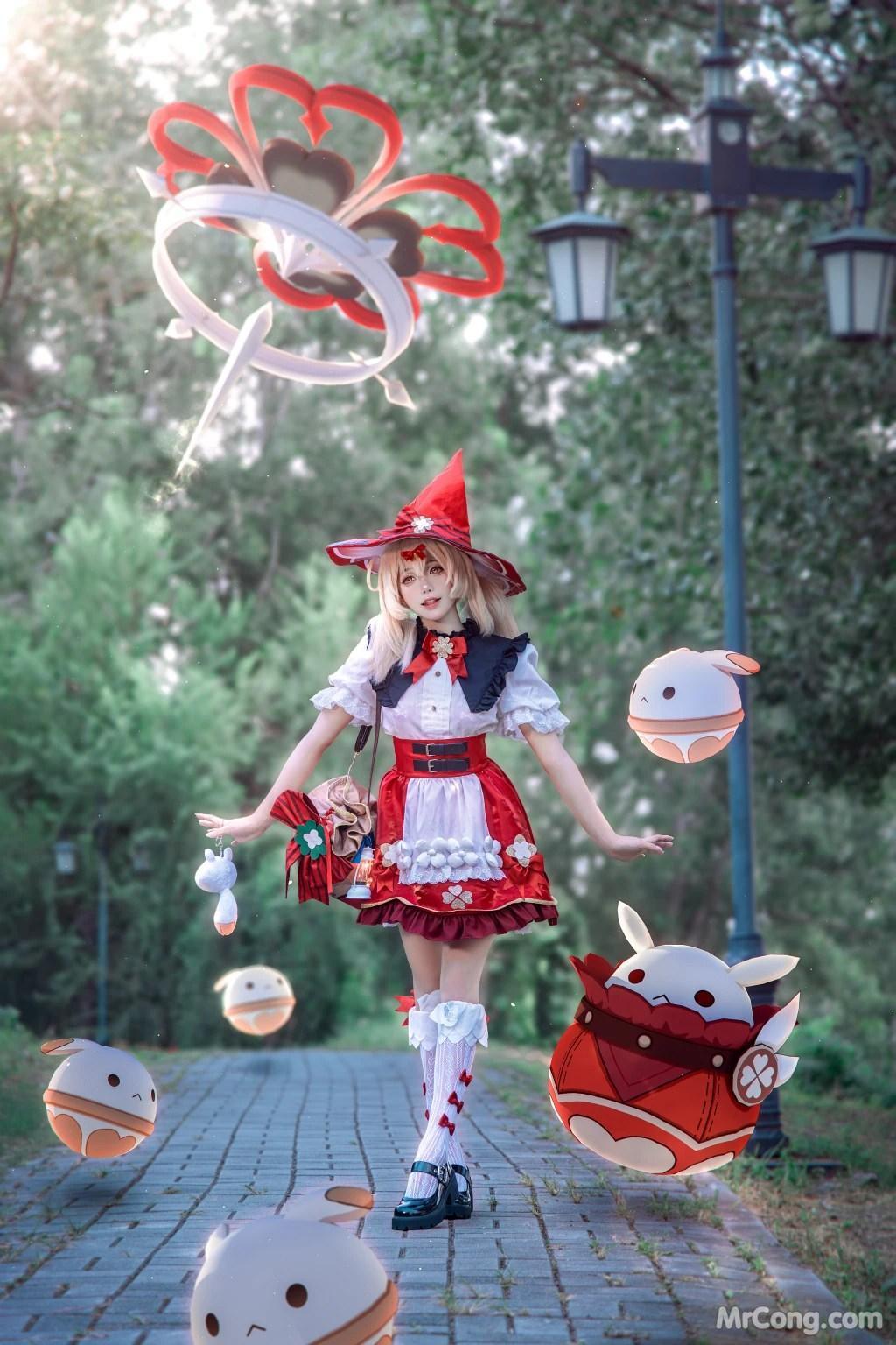 Coser@黏黏团子兔: 琪花星烛·可莉 可莉炸鱼舞 (66 photos )(60)