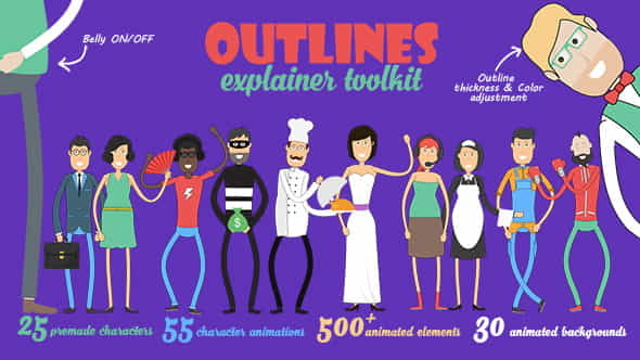 Outlines Explainer Toolkit - VideoHive 19498699