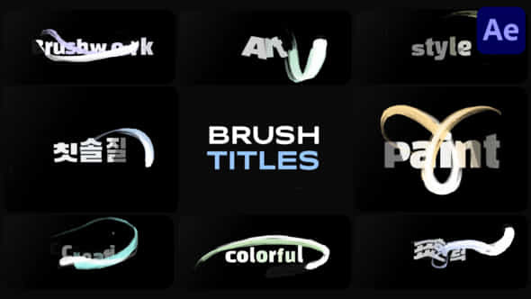 Brush Titles After Effects - VideoHive 50359635