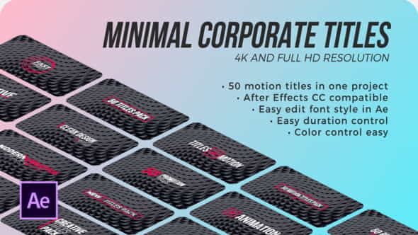 Titles Minimal Corporate | After - VideoHive 29180528