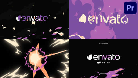 Anime Explosion Logo Opener Premiere Pro Mogrt - VideoHive 50754673