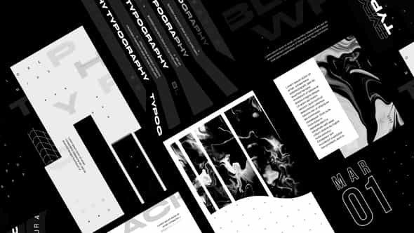 Typography black white stories - VideoHive 37375322