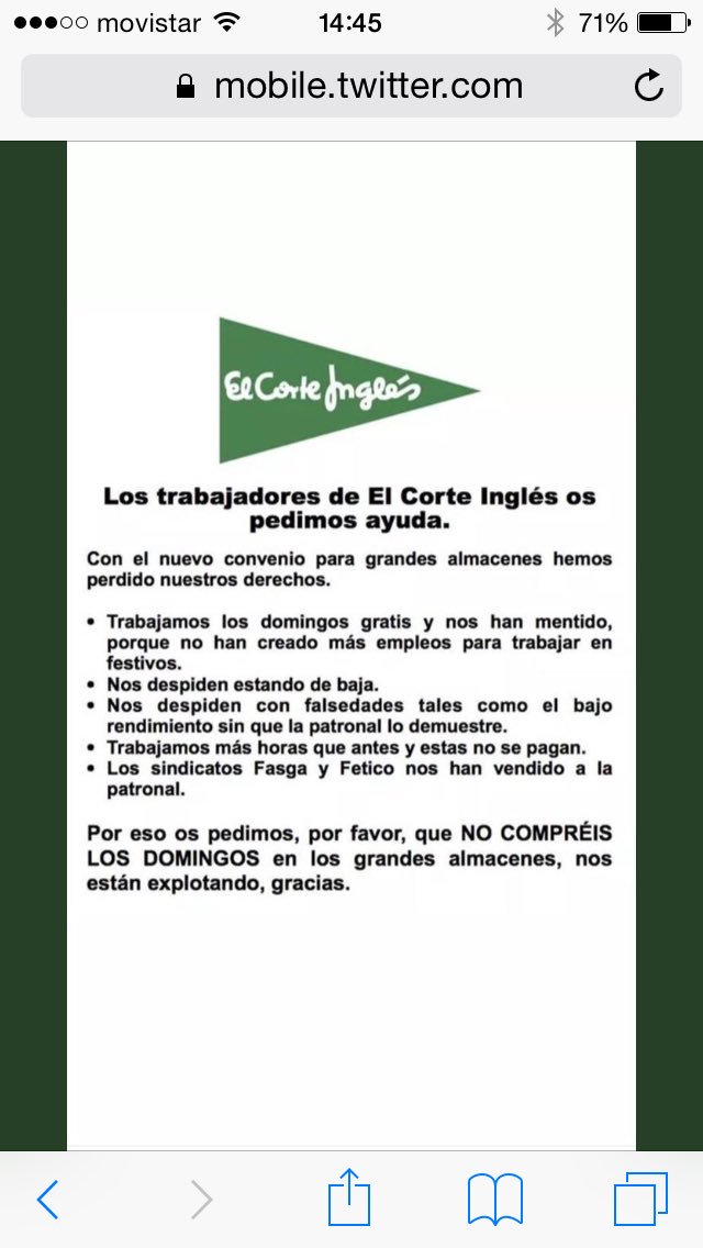 Boicot a el cortes ingles