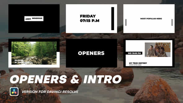 Dynamic Openers And Intro Davinci Resolve - VideoHive 51352728