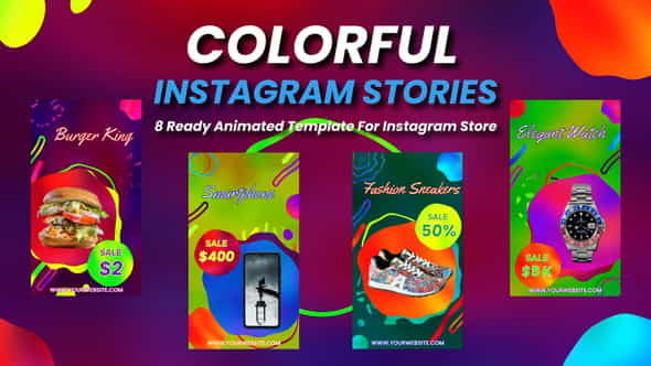 Colorful Instagram Stories - VideoHive 28334317