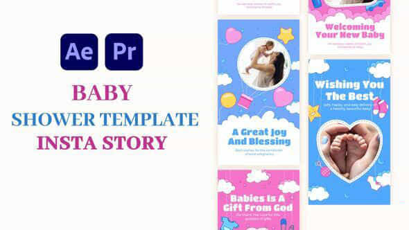 Baby Shower Template - VideoHive 58622815