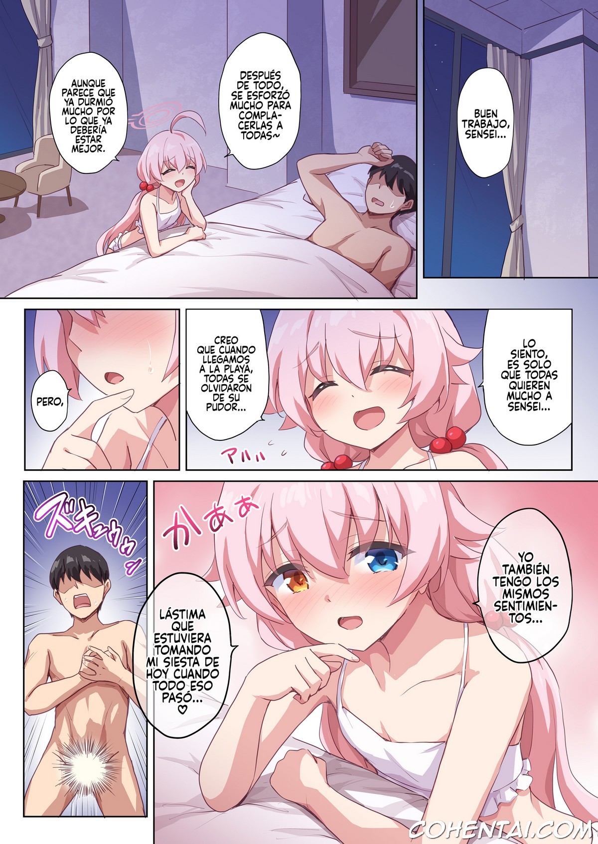 Abydos Seito Zenin to Mizugi Ecchi suru Hon (Blue Archive) xxx comics manga porno doujin hentai español sexo 