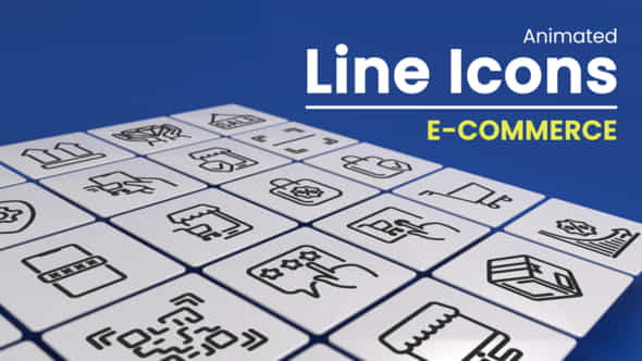 50 Animated Ecommerce Line Icons - VideoHive 49398252