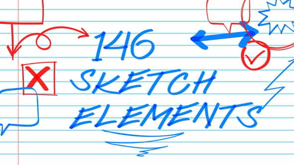146 Sketch Elements - VideoHive 22476704