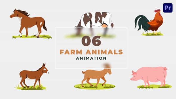 Farm Animals Flat - VideoHive 47879518