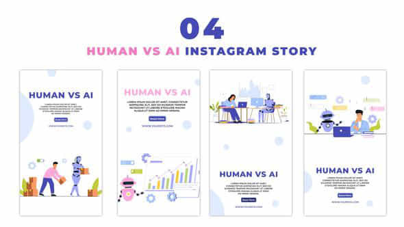 Human Vs AI - VideoHive 47438752