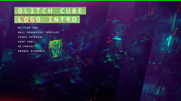 Glitch Cube Logo 4k Intro - VideoHive 24103918