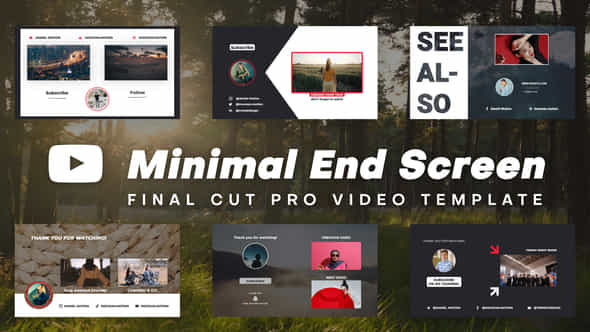 Minimal End Screens Fcpx - VideoHive 50455035