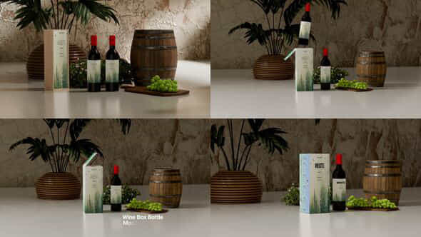 Wine Bottle Mockup - VideoHive 57742748