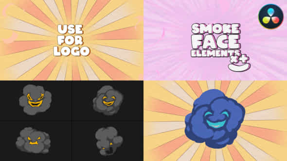 Explosion Smoke Face Elements Davinci Resolve - VideoHive 50500806