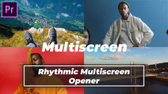 Rhythmic Multiscreen Opener Mogrt For Premier Pro - VideoHive 50827966