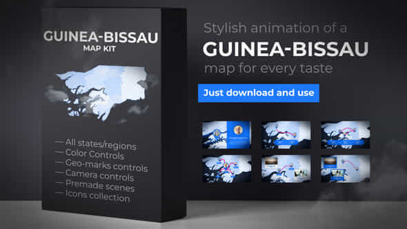 Guinea-Bissau Map - - VideoHive 39888991
